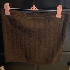 American Eagle Dark Brown Knit Top